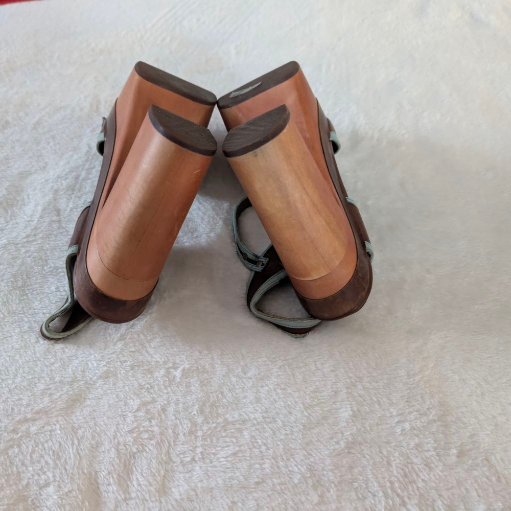 Jeffrey Campbell Havana Last Brown & Blue Platform Sandals - Size 8 - Picture 9 of 13